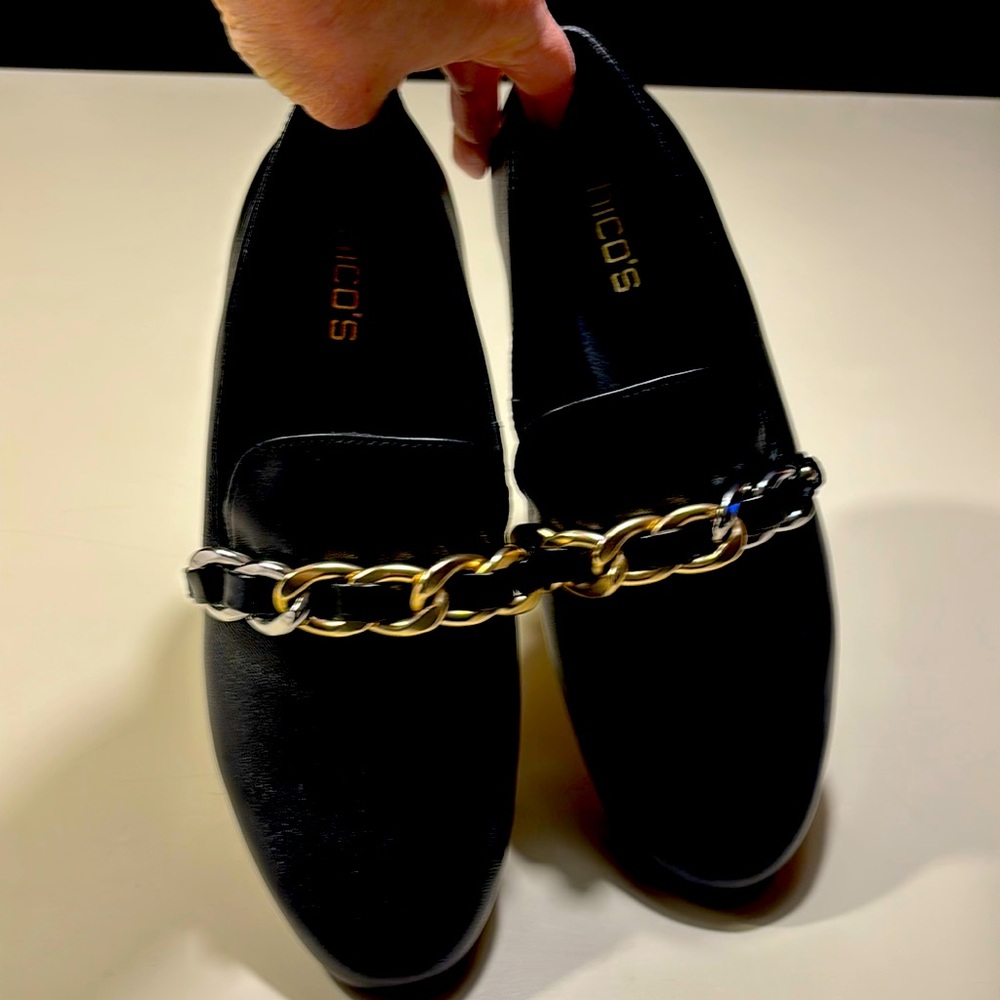 Black loafers